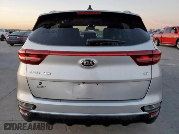2022 Kia Sportage EX with VIN KNDPN3AC8N7955332, listed as a Copart auction lot 47824755 with 25,544 mi miles and Salvage title. Bid and sale history available at DreamBid. Image 6.