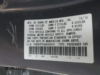 2016 Honda Accord Sport with VIN 1HGCR2F55GA095341, listed as a IAAI auction lot 42475410 with 154,470 mi miles and . Bid and sale history available at DreamBid. Image 9.