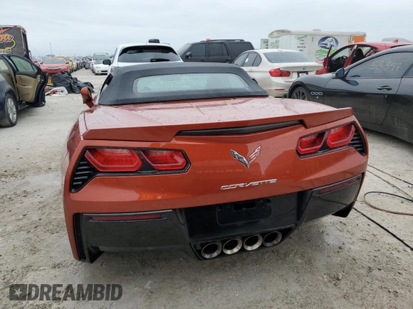 2015 Chevrolet Corvette Z51 2LT with VIN 1G1YK3D71F5111912, listed as a Copart auction lot 75064514 with 0 mi miles and Non Repairable. Bid and sale history available at carsss.com. Image 6.