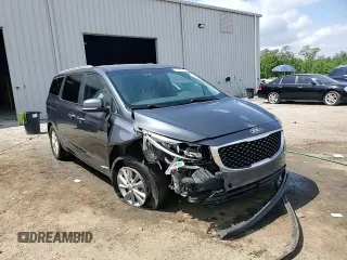2015 Kia Sedona LX with VIN KNDMB5C1XF6021148, listed as a Copart auction lot 54574715 with 196,086 mi miles and Salvage Title. Bid and sale history available at DreamBid. Image 14.