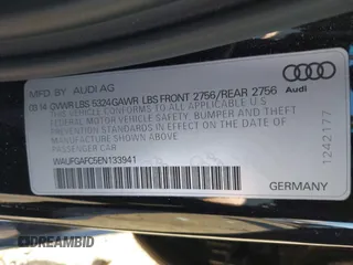 2014 Audi A6 Premium Plus z VIN WAUFGAFC5EN133941, wystawiony jako IAAI lot #41835479 z przebiegiem 68 911 mil mil oraz . Historia ofert i sprzedaży dostępna na DreamBid. Obrazek 9.
