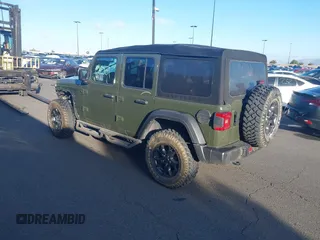 2023 Jeep Wrangler Unlimited Willys Sport with VIN 1C4HJXDM0PW515898, listed as a IAAI auction lot 41419267 with 10,964 mi miles and . Bid and sale history available at DreamBid. Image 3.