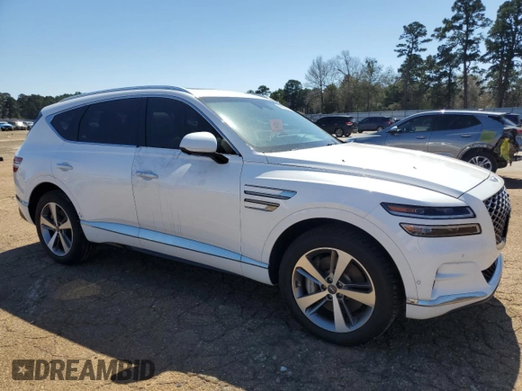 2021 Genesis GV80 with VIN KMUHCESCXMU051032, listed as a Copart auction lot 48432615 with 130,864 mi miles and Salvage Title. Bid and sale history available at DreamBid. Image 4.