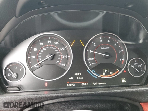2017 BMW 4 Series 440i with VIN WBA4P1C56HK522557, listed as a Copart auction lot 53156574 with 52,073 mi miles and Salvage Title. Bid and sale history available at carsss.com. Image 9.