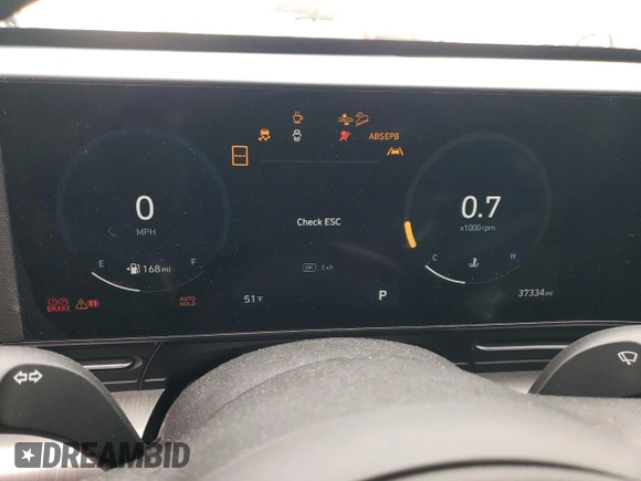 2024 Hyundai Kona Limited with VIN KM8HECA31RU066685, listed as a Copart auction lot 46361145 with 37,334 mi miles and Salvage Title. Bid and sale history available at carsss.com. Image 9.