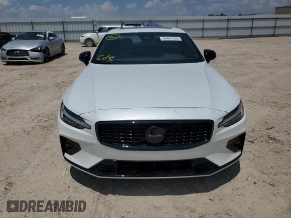 2024 Volvo S60 Plus Black Edition with VIN 7JRL12FHXRG281975, listed as a Copart auction lot 64807344 with 5,629 mi miles and Salvage title. Bid and sale history available at DreamBid. Image 5.