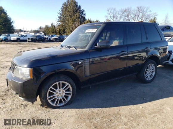 2011 Land Rover Range Rover HSE with VIN SALME1D40BA358243, listed as a Copart auction lot 46345975 with 185,095 mi miles and Salvage title. Bid and sale history available at DreamBid. Image 1.