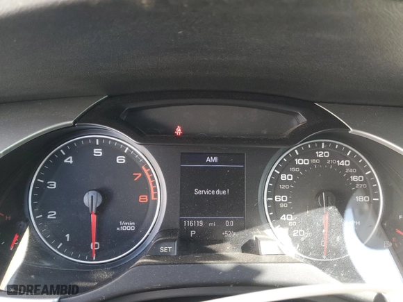 2010 Audi A4 2.0T Premium Plus with VIN WAUFFAFL8AN031837, listed as a Copart auction lot 48987945 with 116,119 mi miles and Clean Title. Bid and sale history available at carsss.com. Image 9.