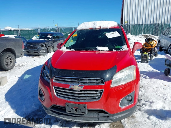 2016 Chevrolet Trax LTZ with VIN KL7CJRSB3GB569465, listed as a IAAI auction lot 41271637 with 152,503 mi miles. Bid and sale history available at carsss.com. Image 12.