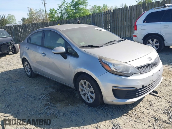 2016 Kia Rio LX with VIN KNADM4A37G6658991, listed as a IAAI auction lot 42092386 with 97,410 mi miles. Bid and sale history available at carsss.com. Image 1.