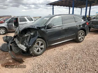 2017 Acura MDX with VIN 5FRYD3H31HB003329, listed as a Copart auction lot 49355655 with 138,073 mi miles and Salvage title. Bid and sale history available at DreamBid. Image 1.