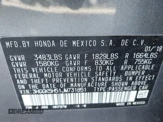 2018 Honda Fit LX with VIN 3HGGK5H51JM731851, listed as a IAAI auction lot 42570144 with 69,236 mi miles and . Bid and sale history available at DreamBid. Image 9.