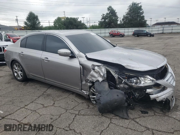 2011 Hyundai Genesis with VIN KMHGC4DF4BU115882, listed as a Copart auction lot 73282404 with 104,797 mi miles and Salvage Title. Bid and sale history available at carsss.com. Image 4.