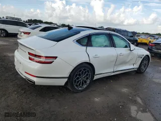 2023 Genesis G80 2.5T with VIN KMTGB4SC7PU152983, listed as a Copart auction lot 68961214 with 15,894 mi miles and Salvage Title. Bid and sale history available at carsss.com. Image 3.