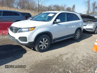 2012 Kia Sorento LX with VIN 5XYKTDA20CG296837, listed as a IAAI auction lot 41810853 with 172,403 mi miles. Bid and sale history available at carsss.com. Image 2.