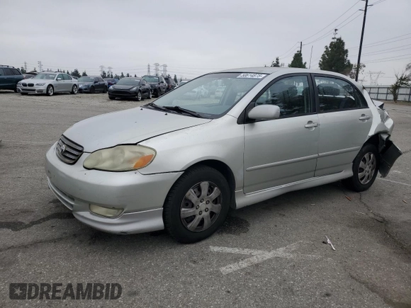 2003 Toyota Corolla CE with VIN 1NXBR32E63Z126266, listed as a Copart auction lot 50614875 with 288,566 mi miles and Salvage Title. Bid and sale history available at DreamBid. Image 1.