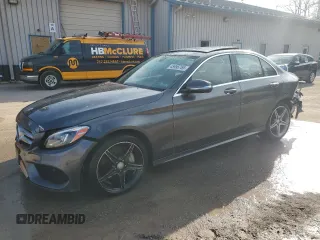 2015 Mercedes-Benz C-Class C 400 with VIN 55SWF6GB6FU026999, listed as a Copart auction lot 45995755 with 0 mi miles and Salvage Title. Bid and sale history available at carsss.com. Image 1.
