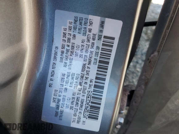 2010 Mazda CX-9 Sport with VIN JM3TB2MA3A0235815, listed as a Copart auction lot 44493225 with 82,351 mi miles and Salvage Title. Bid and sale history available at DreamBid. Image 14.