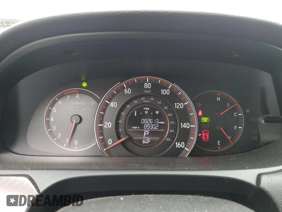 2016 Honda Accord Sport with VIN 1HGCR2F55GA021501, listed as a Copart auction lot 57468795 with 82,613 mi miles and Salvage title. Bid and sale history available at DreamBid. Image 9.