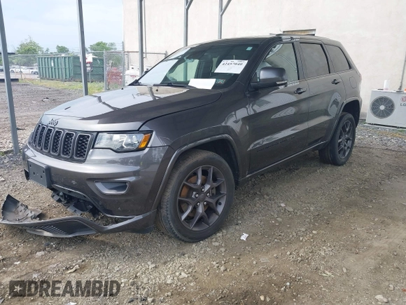2021 Jeep Grand Cherokee 80th Anniversary with VIN 1C4RJFBG2MC612416, listed as a IAAI auction lot 42457040 with 35,441 mi miles and . Bid and sale history available at DreamBid. Image 2.
