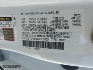 2021 Acura RDX w/Technology Package with VIN 5J8TC1H50ML005005, listed as a Copart auction lot 43707555 with 14,206 mi miles and Salvage Title. Bid and sale history available at carsss.com. Image 13.