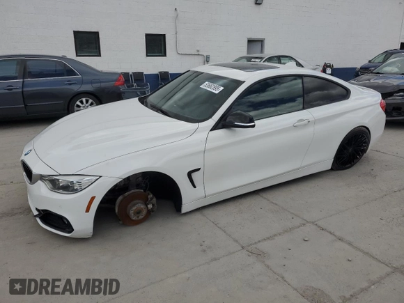 2014 BMW 4 Series 428i with VIN WBA3N7C58EK220123, listed as a Copart auction lot 53662895 with 140,330 mi miles and Salvage Title. Bid and sale history available at carsss.com. Image 1.
