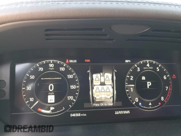 2018 Land Rover Range Rover with VIN SALGS2RE9JA380477, listed as a Copart auction lot 63457955 with 46,568 mi miles and Salvage title. Bid and sale history available at DreamBid. Image 9.