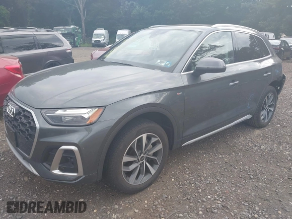 2023 Audi Q5 S line Premium Plus with VIN WA1EAAFY8P2008054, listed as a IAAI auction lot 42678217 with 20,363 mi miles and . Bid and sale history available at DreamBid. Image 20.