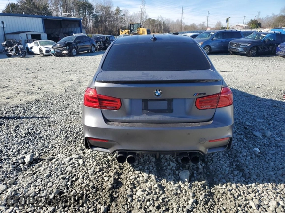 2017 BMW M3 with VIN WBS8M9C59H5G84527, listed as a Copart auction lot 41080544 with 77,604 mi miles. Bid and sale history available at carsss.com. Image 6.