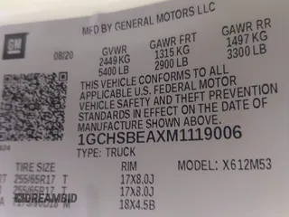 2021 Chevrolet Colorado 2WD Work Truck с VIN 1GCHSBEAXM1119006, выставлен на аукционе IAAI как лот 42556434 с пробегом 75 704 миль миль и . История ставок и продаж доступна на DreamBid. Изображение 9.
