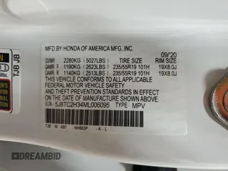 2021 Acura RDX z VIN 5J8TC2H34ML006095, wystawiony jako Copart lot #60210505 z przebiegiem Nie podano mil oraz Szkoda całkowita • Salvage title. Historia ofert i sprzedaży dostępna na DreamBid. Obrazek 13.