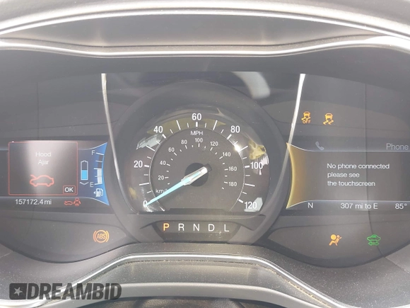 2016 Ford Fusion Titanium Hybrid with VIN 3FA6P0RU3GR190355, listed as a IAAI auction lot 42384309 with 157,172 mi miles and . Bid and sale history available at DreamBid. Image 7.