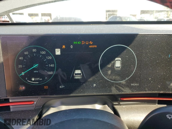 2024 Hyundai Kona N Line with VIN KM8HA3A35RU033474, listed as a Copart auction lot 82763824 with 9,424 mi miles and Salvage Title. Bid and sale history available at carsss.com. Image 9.