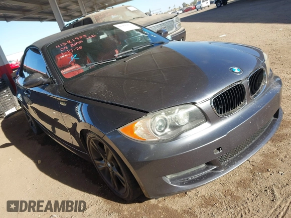 2008 BMW 1 Series 128i with VIN WBAUN13538VH80185, listed as a IAAI auction lot 41381953 with Not Provided miles and . Bid and sale history available at DreamBid. Image 1.