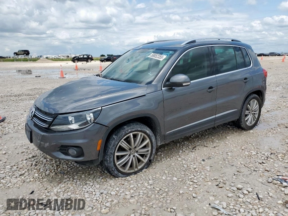 2014 Volkswagen Tiguan SEL с VIN WVGAV3AX7EW506170, выставлен на аукционе Copart как лот 58852355 с пробегом 55 961 миль миль и Списание • Salvage title. История ставок и продаж доступна на DreamBid. Изображение 1.