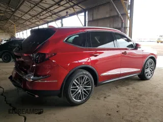 2024 Acura MDX Advance with VIN 5J8YE1H89RL017218, listed as a Copart auction lot 51712035 with 21,906 mi miles and Salvage title. Bid and sale history available at DreamBid. Image 3.