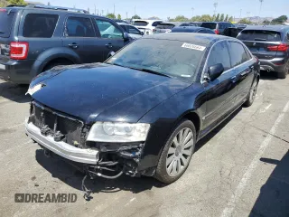 2005 Audi A8 L with VIN WAUML44E75N015513, listed as a Copart auction lot 66826664 with 0 mi miles and Salvage Title. Bid and sale history available at carsss.com. Image 1.