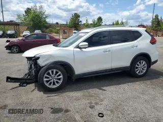 2017 Nissan Rogue SV with VIN 5N1AT2MT3HC747657, listed as a Copart auction lot 55633755 with 97,217 mi miles and Salvage title. Bid and sale history available at DreamBid. Image 1.