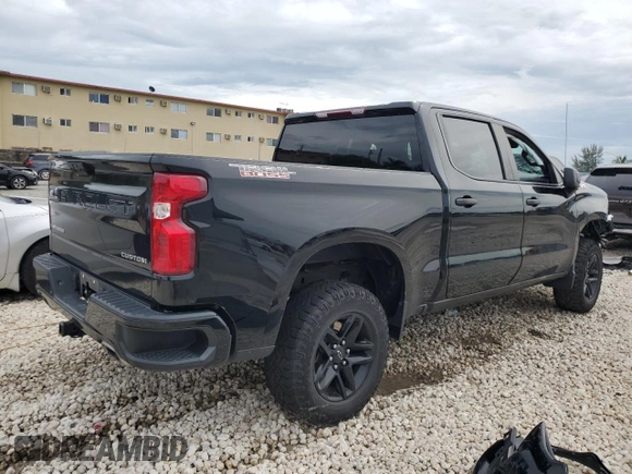 2022 Chevrolet Silverado 1500 Custom Trail Boss with VIN 3GCPDCED6NG597500, listed as a Copart auction lot 59104274 with 74,498 mi miles and Non Repairable. Bid and sale history available at DreamBid. Image 3.