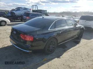 2013 Audi A8 4.0L with VIN WAUR2AFD5DN009509, listed as a Copart auction lot 41412805 with 33,917 mi miles and Salvage Title. Bid and sale history available at DreamBid. Image 3.
