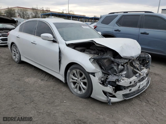 2013 Hyundai Genesis 3.8L with VIN KMHGC4DD8DU243494, listed as a Copart auction lot 42259105 with 132,883 mi miles and Salvage Title. Bid and sale history available at carsss.com. Image 4.