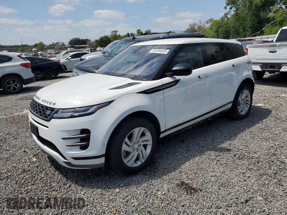 2021 Land Rover Range Rover Evoque R-Dynamic S z VIN SALZT2FX7MH127794, wystawiony jako Copart lot #54184595 z przebiegiem 50 087 mil mil oraz Czysty tytuł • Clean title. Historia ofert i sprzedaży dostępna na DreamBid. Obrazek 1.