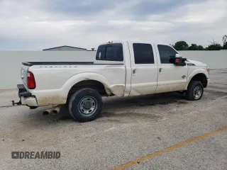 2015 Ford F-250 Lariat with VIN 1FT7W2BT5FEA55975, listed as a Copart auction lot 58673455 with 126,119 mi miles and Salvage title. Bid and sale history available at DreamBid. Image 3.