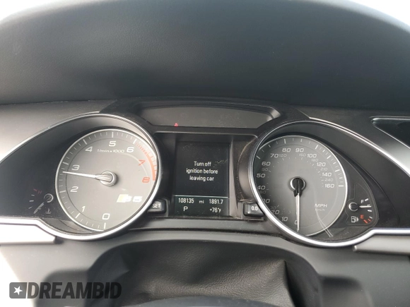 2013 Audi S5 Prestige z VIN WAUVGAFR1DA021286, wystawiony jako Copart lot #47070585 z przebiegiem 108 135 mil mil oraz Szkoda całkowita • Salvage title. Historia ofert i sprzedaży dostępna na DreamBid. Obrazek 9.