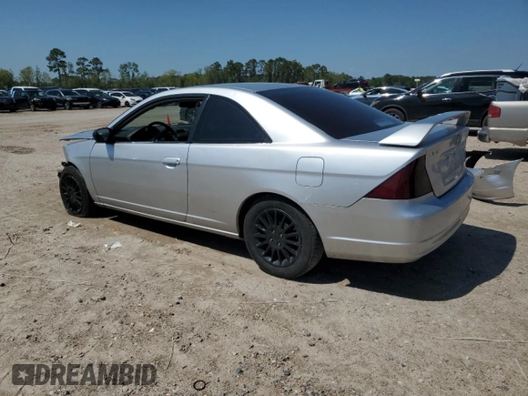 2001 Honda Civic EX with VIN 1HGEM229X1L098120, listed as a Copart auction lot 50434285 with 0 mi miles and Salvage Title. Bid and sale history available at carsss.com. Image 2.
