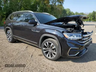 2021 Volkswagen Atlas SEL Premium R-Line with VIN 1V2FR2CA0MC513705, listed as a Copart auction lot 68986924 with 52,133 mi miles and Salvage title. Bid and sale history available at DreamBid. Image 4.