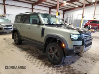 2020 Land Rover Defender X with VIN SALEX7EU4L2022865, listed as a Copart auction lot 51490495 with 81,314 mi miles and Salvage title. Bid and sale history available at DreamBid. Image 4.