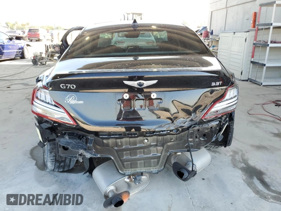 2019 Genesis G70 3.3T Advanced with VIN KMTG74LE2KU026363, listed as a Copart auction lot 56954414 with 11,832 mi miles and Non Repairable. Bid and sale history available at carsss.com. Image 6.