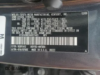 2010 Toyota Venza z VIN 4T3ZA3BB2AU021403, wystawiony jako Copart lot #58087145 z przebiegiem 135 969 mil mil oraz Czysty tytuł • Clean title. Historia ofert i sprzedaży dostępna na DreamBid. Obrazek 13.