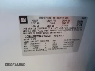 2010 Chevrolet Equinox LT w/1LT with VIN 2CNALDEW4A6356570, listed as a Copart auction lot 82603164 with 156,471 mi miles and Salvage Title. Bid and sale history available at carsss.com. Image 12.